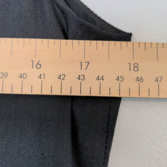 Long Tall Sally Dress Women's 12 Black Cotton Linen Blend Pockets Lined - Picture 2 of 8